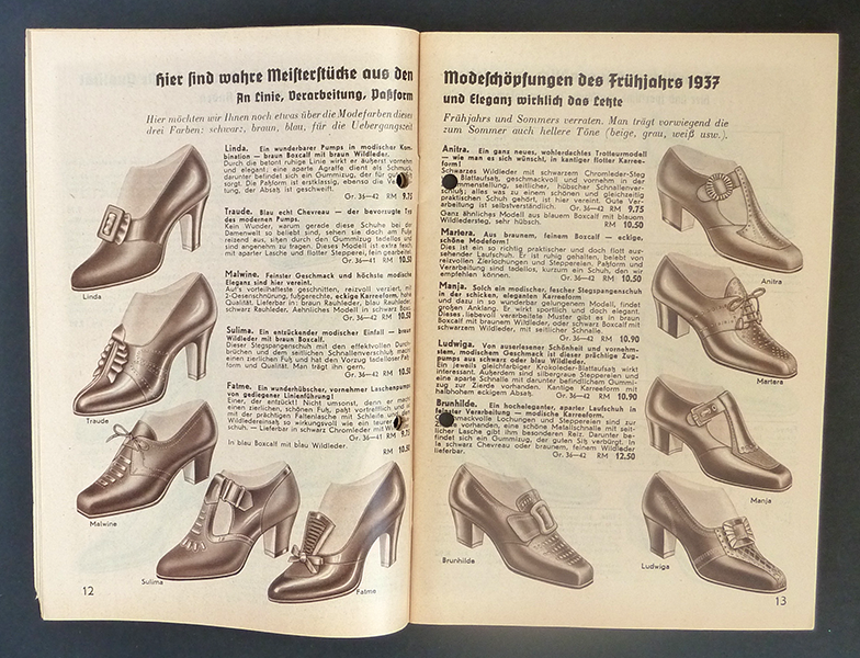 Schuhhaus Haberer, catálogo, primavera de 1937
