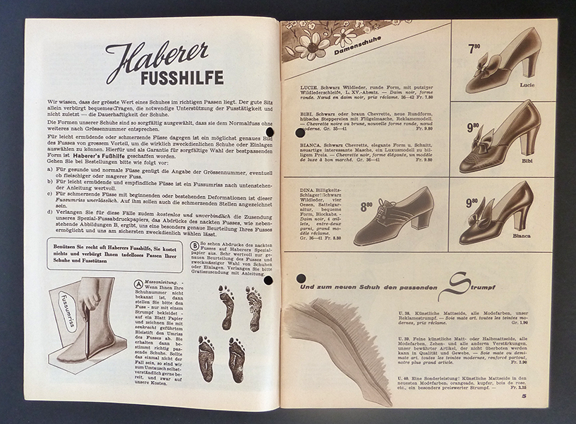 Haberer Schuhhaus, catálogo, verão de 1938