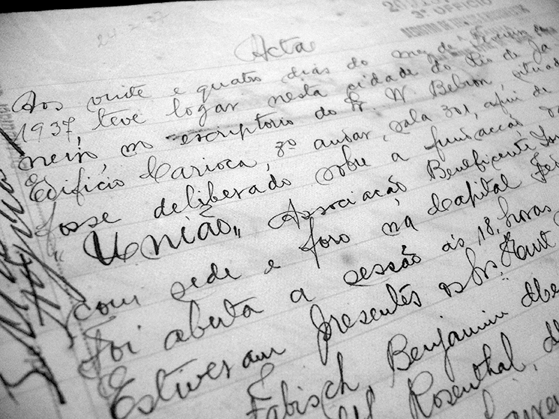 Niederschrift der Gründung der União am 24. Februar 1937