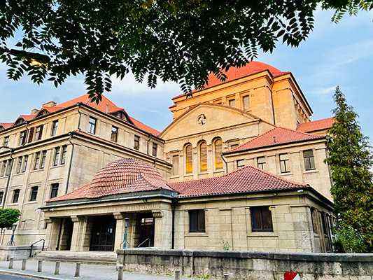 A Grande Sinagoga no Westend em Frankfurt/Main, outubro 2022. Inaugurada em 1910